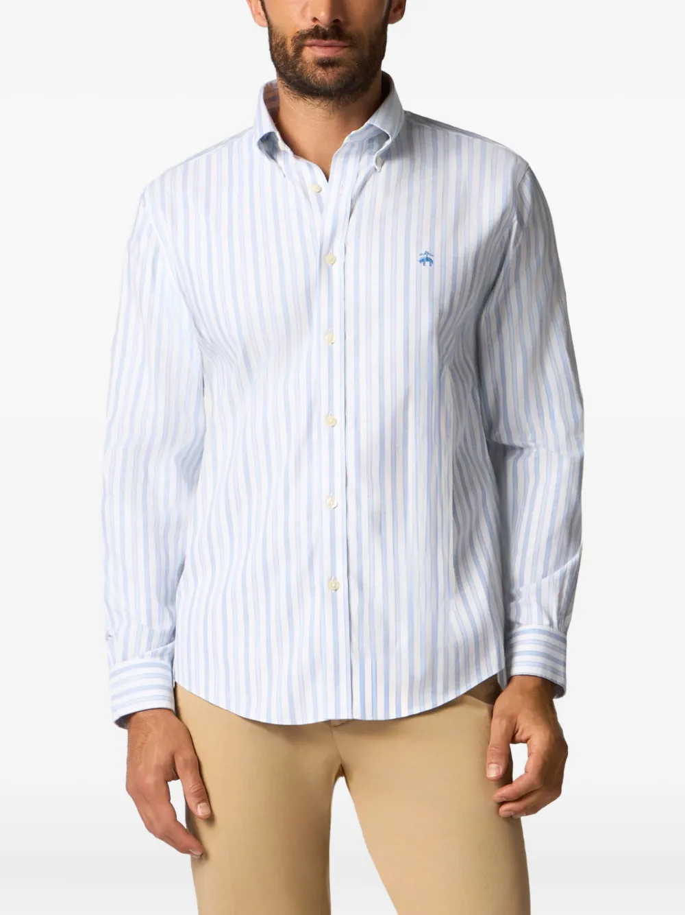 Brooks Brothers Katoenen overhemd Blauw