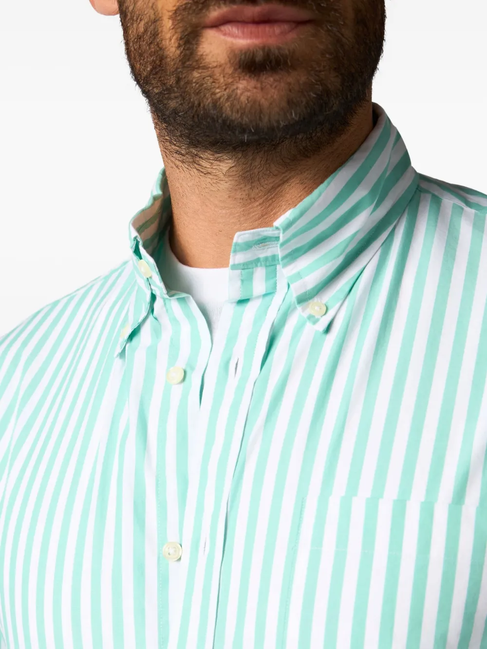 Brooks Brothers Gestreept overhemd Groen