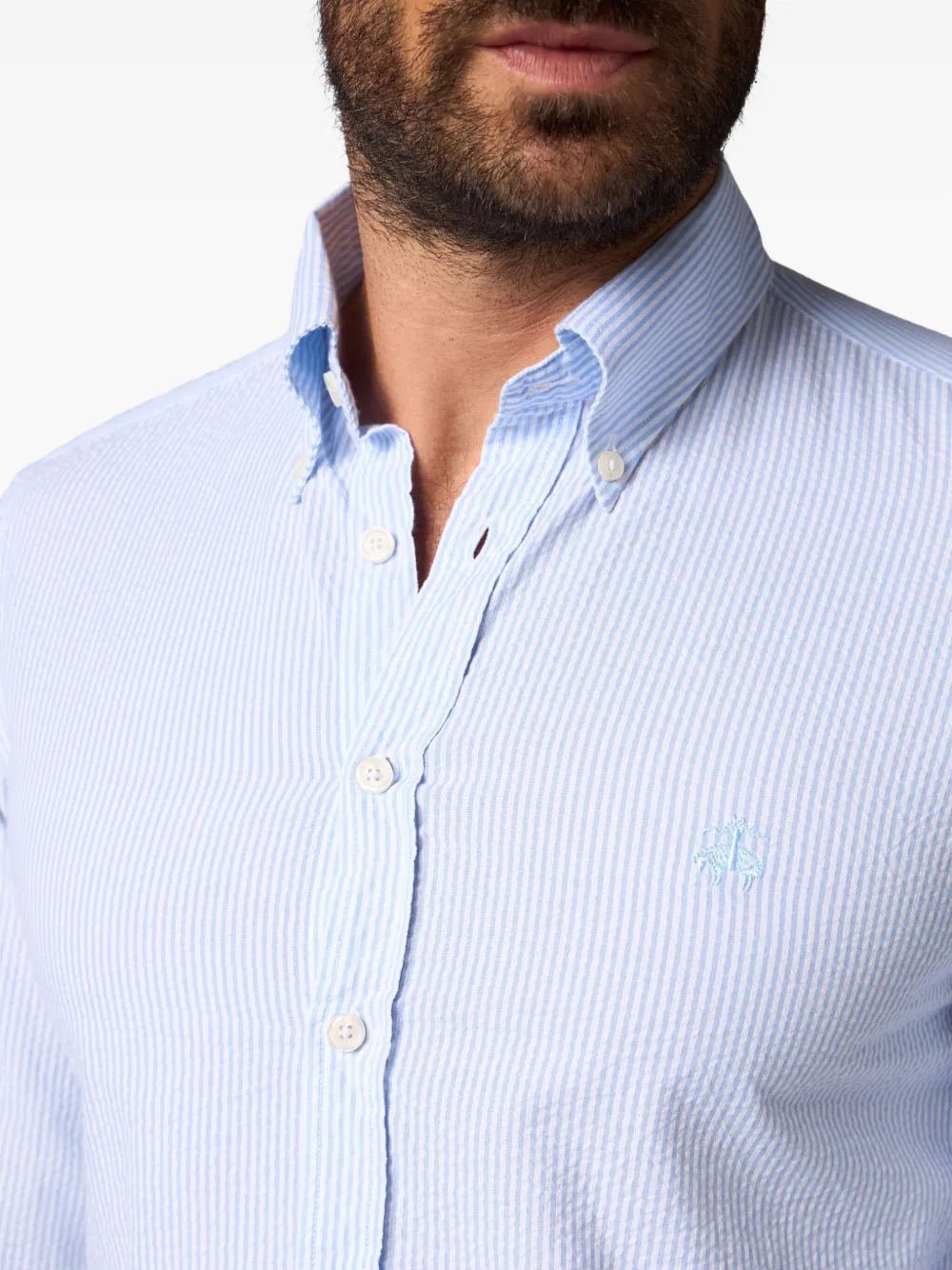 Brooks Brothers Gestreept overhemd Blauw