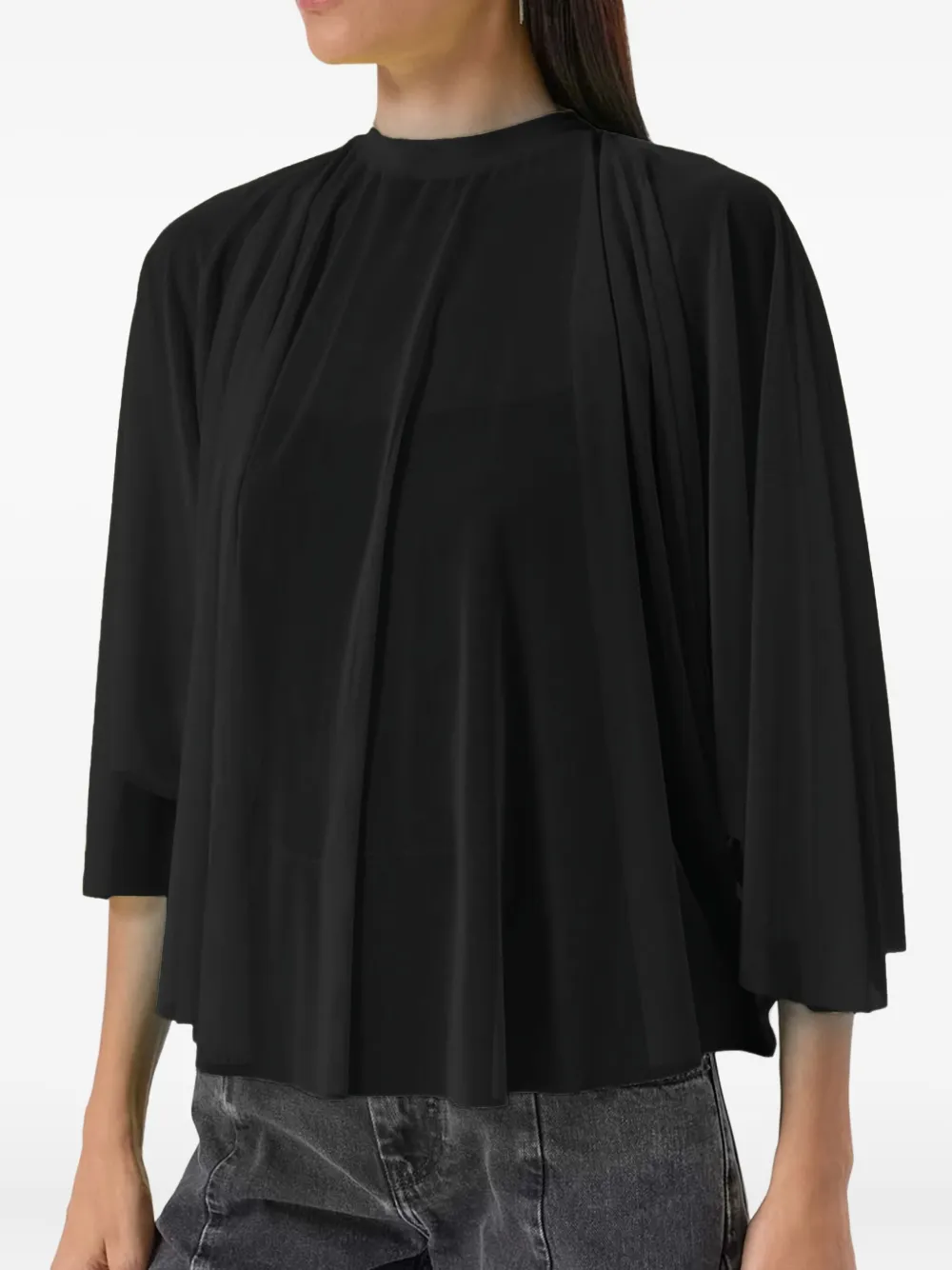 MM6 Maison Margiela Zijden blouse - Zwart