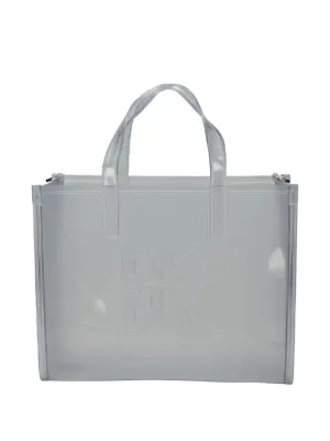 美品✿DKNY ディーケーエヌワイ グレー赤 セミショルダーバッグ
