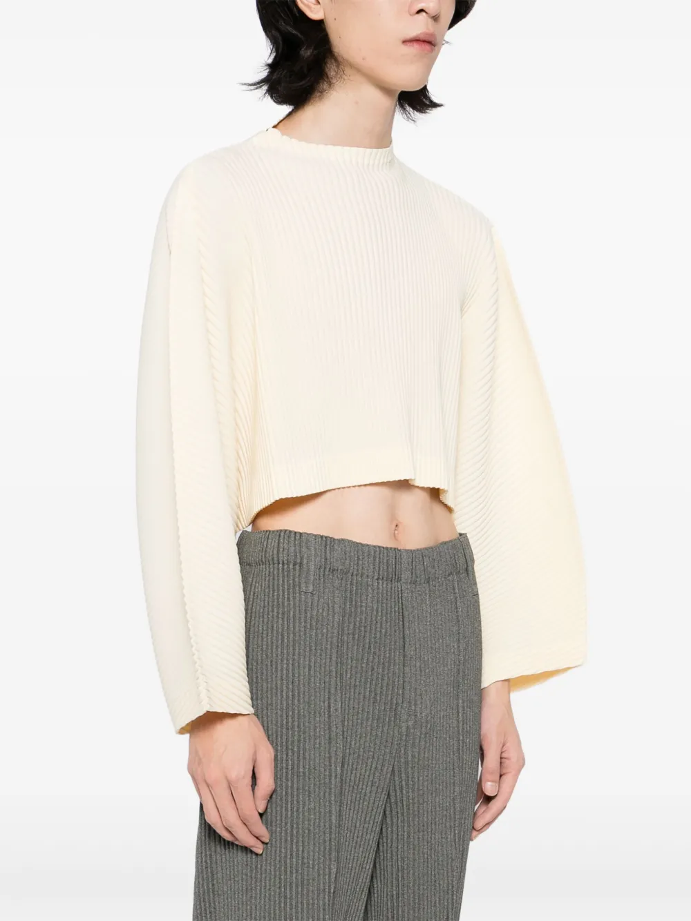 Homme Plissé Issey Miyake Geplooide top Beige