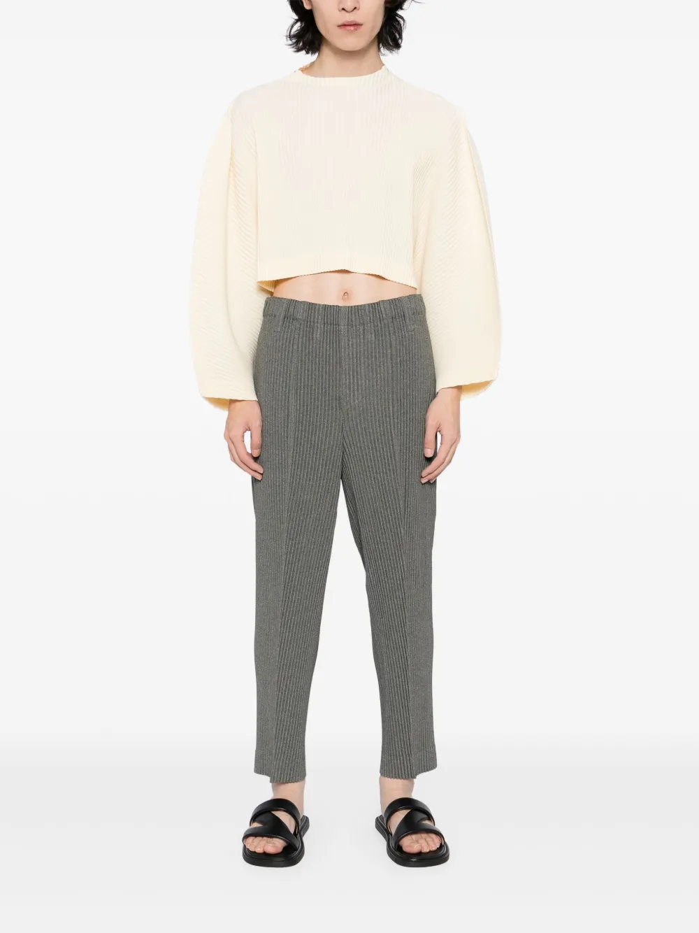Homme Plissé Issey Miyake Geplooide top - Beige