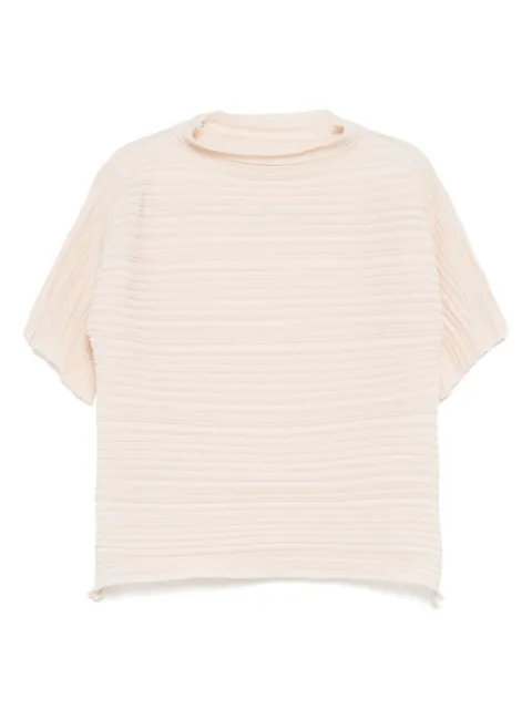 Pleats Please Issey Miyake top traslúcido