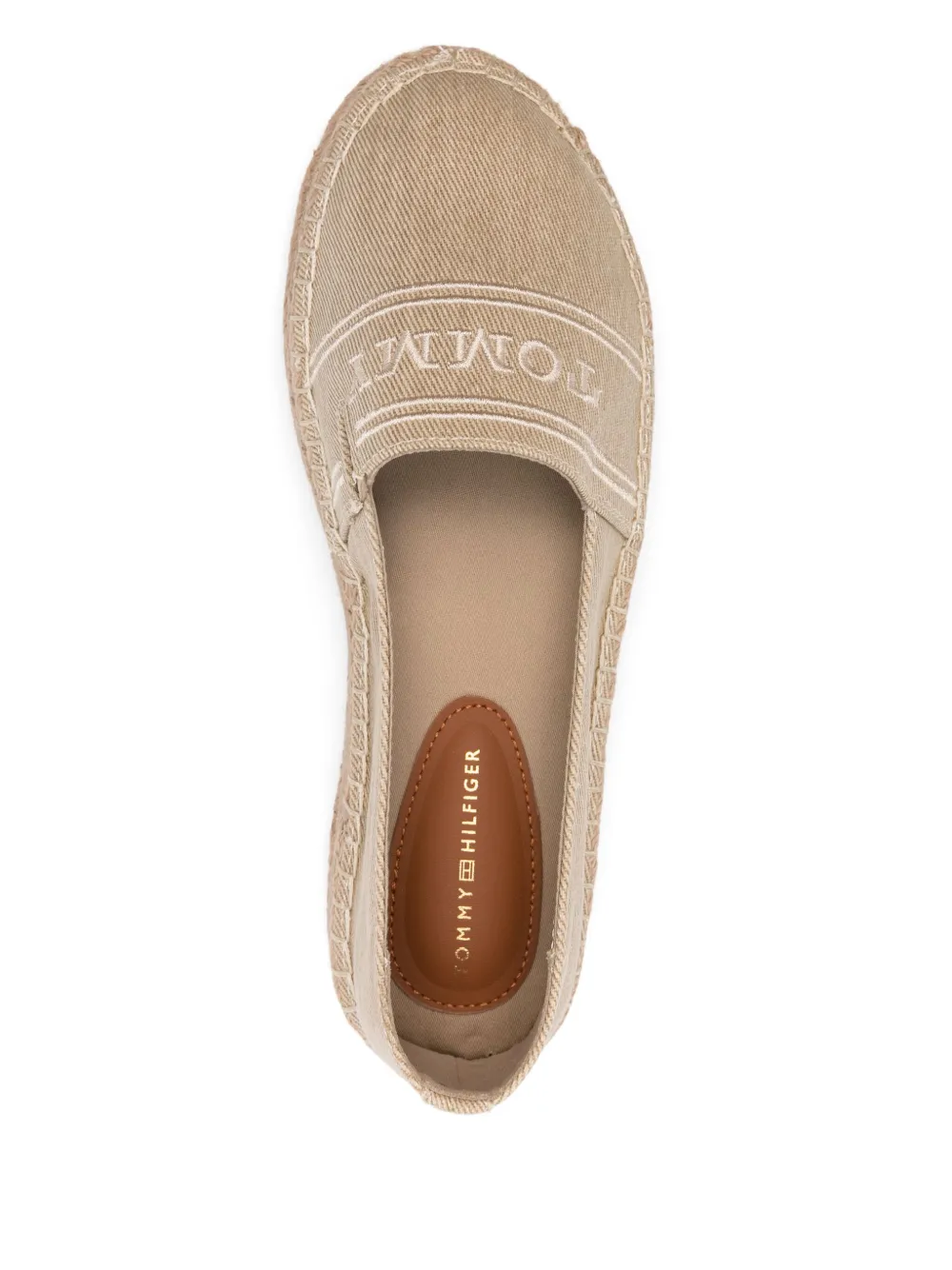 Tommy Hilfiger Espadrilles met geborduurd logo Beige