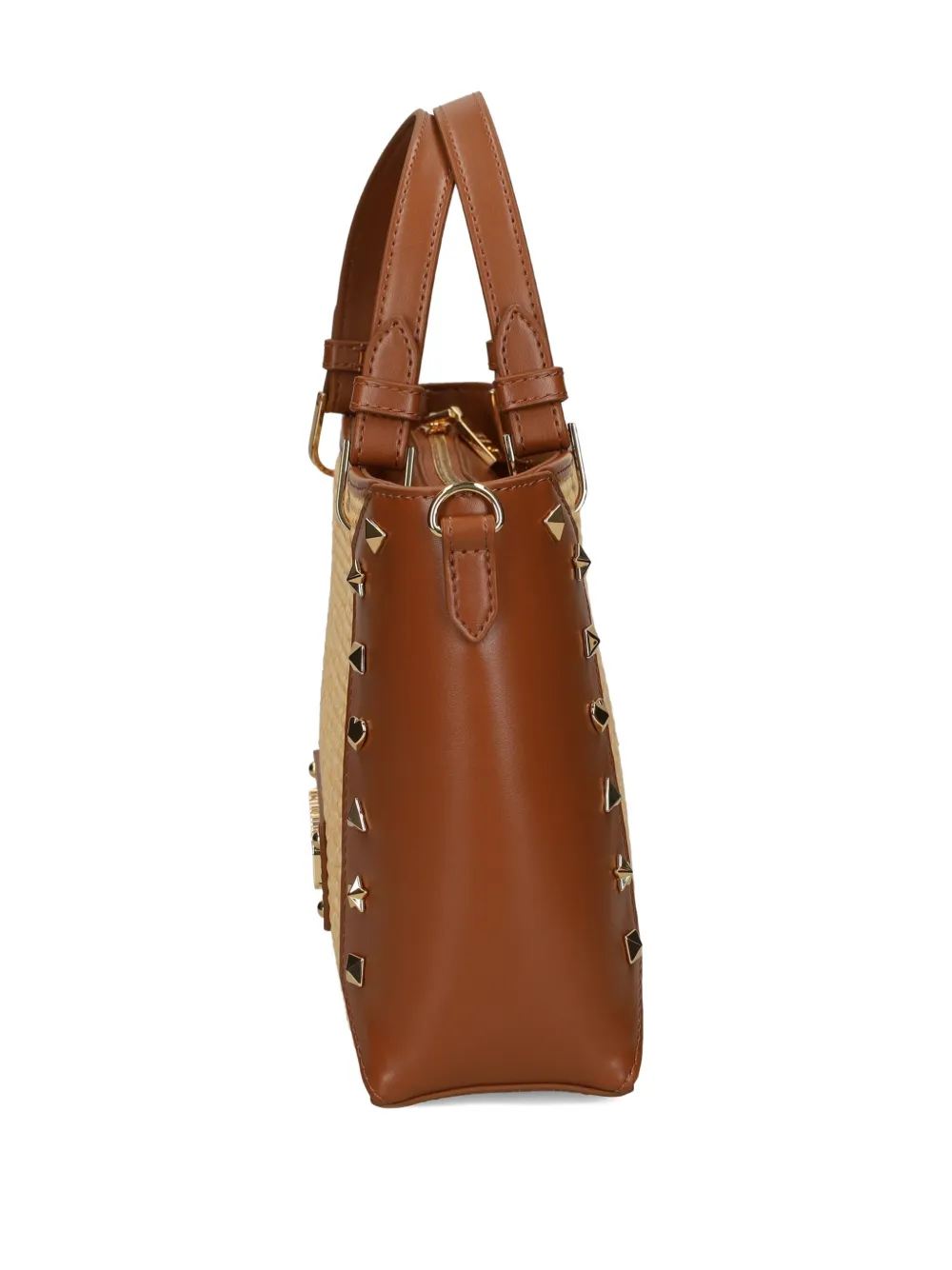 Love Moschino Shopper verfraaid met studs Bruin