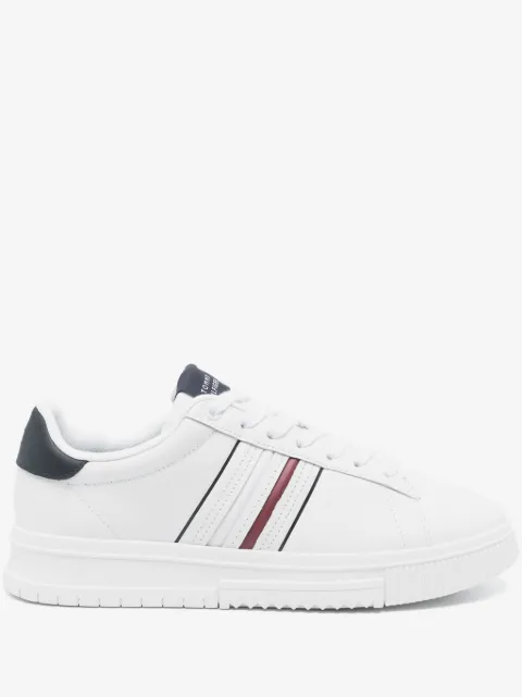 Tommy Hilfiger leather logo-debossed sneakers