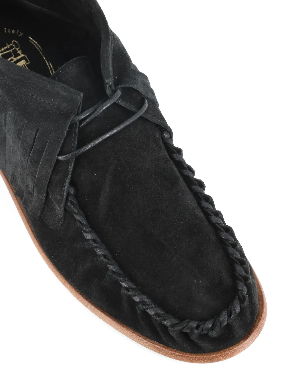 Alexander Hotto Fringed Suede Ankle Boots In Black