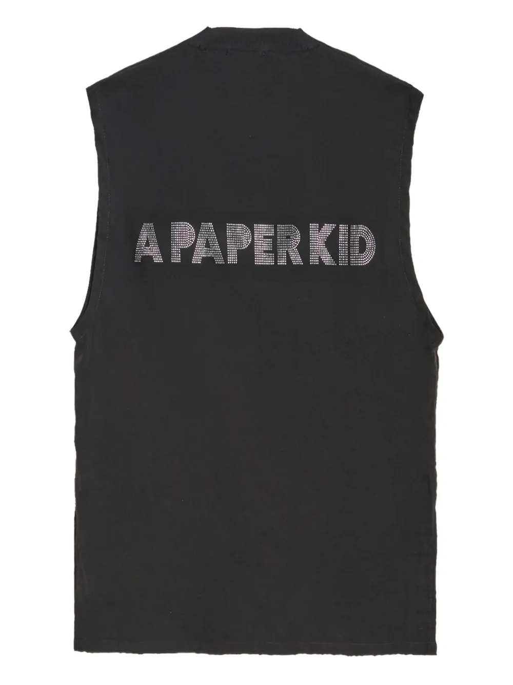 A Paper Kid Tanktop met logoprint Zwart