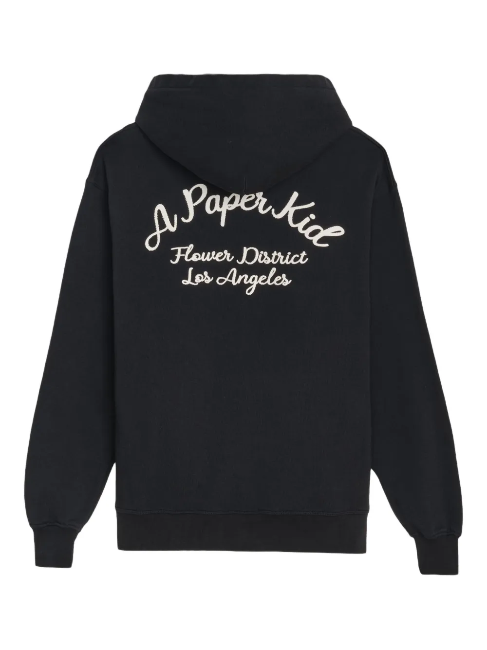 A Paper Kid Hoodie met geborduurd logo Zwart