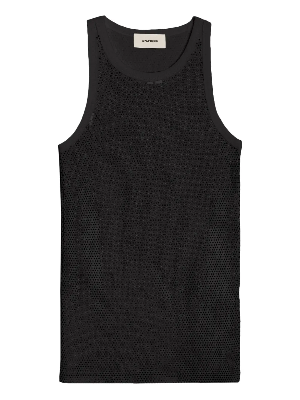 A Paper Kid Tanktop verfraaid met stras Zwart
