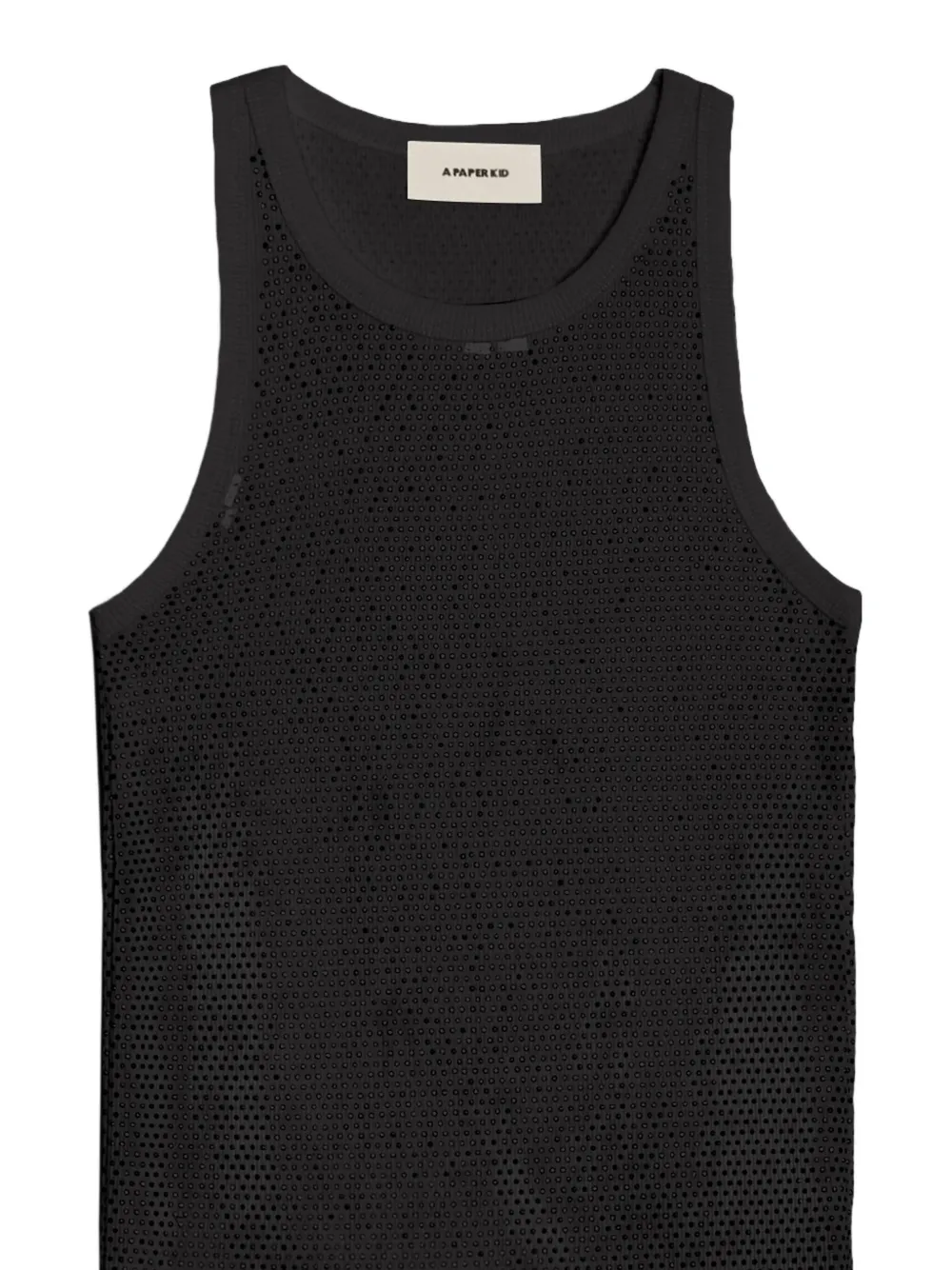 A Paper Kid Tanktop verfraaid met stras Zwart
