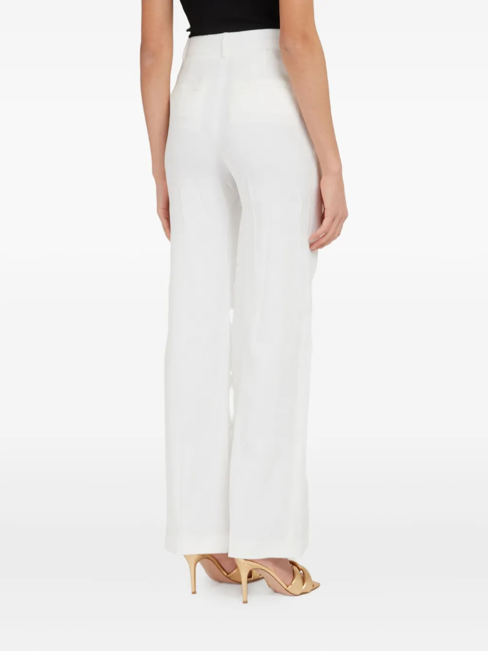 Alberta Ferretti Linnen pantalon Wit