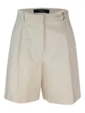 Weekend Max Mara Ecuba pleated high-waisted shorts - Neutrals
