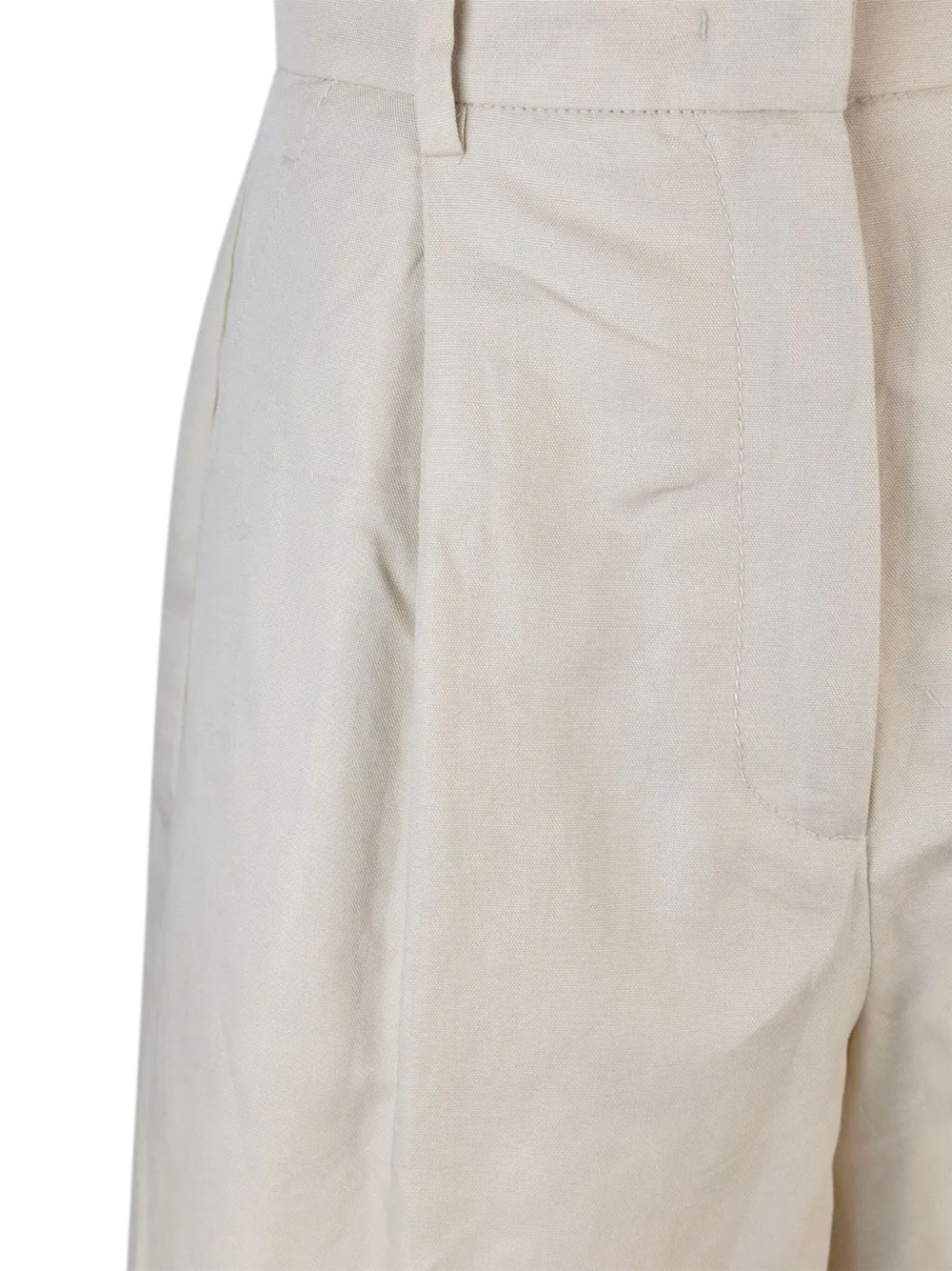 Weekend Max Mara Ecuba high waist shorts met plooien Beige