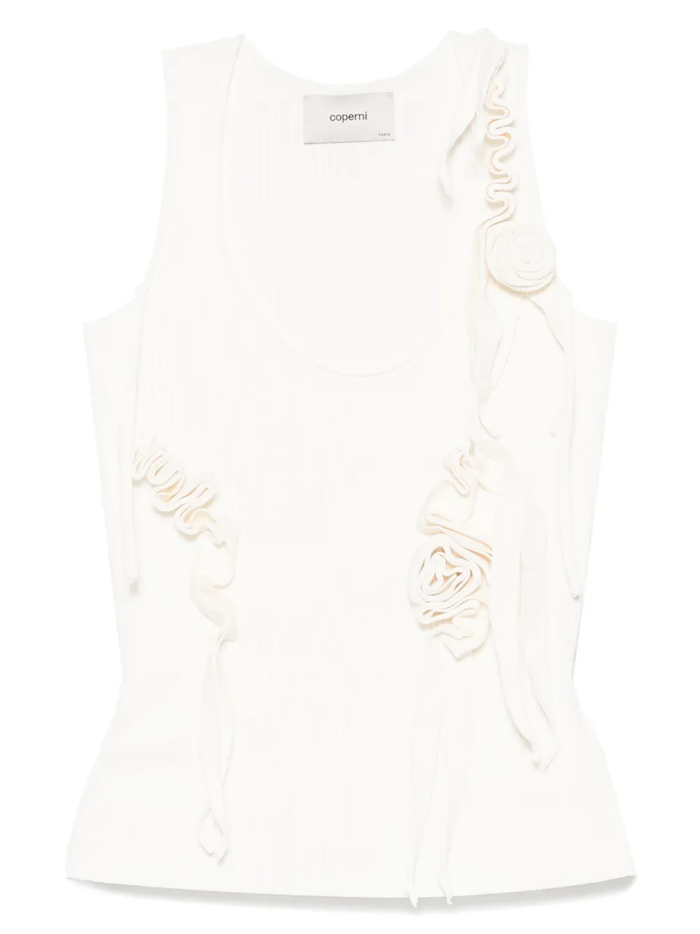 Coperni camiseta tejida con listón | blanco | Image 1
