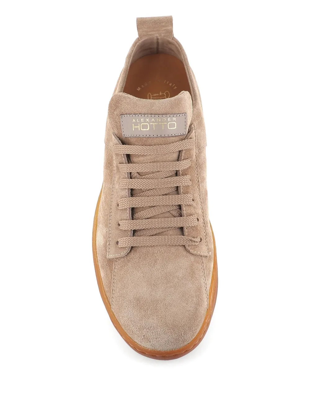 Alexander Hotto suede lace-up sneakers Neutrals