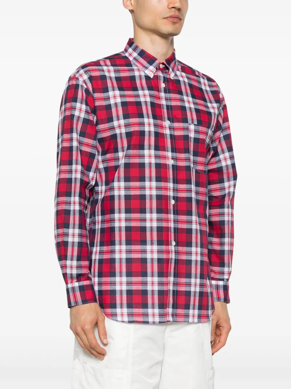 Comme Des Garçons Shirt Geruit overhemd Rood
