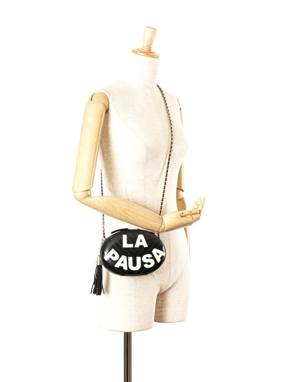 CHANEL Pre-Owned 2018-2019 Chevron Lambskin La Pausa Evening Bag crossbody bag | Image 7