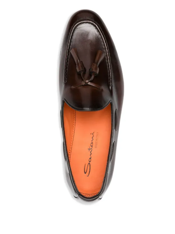 Santoni ブラウン レザー ローファー Santoni レザーローファー | ブラウン | FARFETCH JP