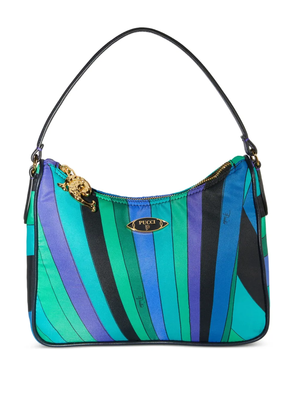 PUCCI Yummy striped shoulder bag - Blu