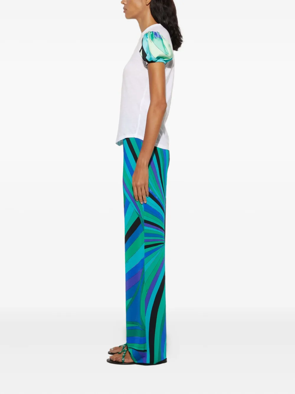 PUCCI Broek met abstracte print Groen