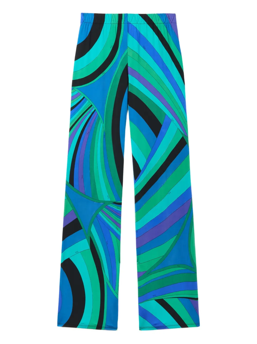 PUCCI Calça flare com padrnagem abstrata | Verde | Image 1