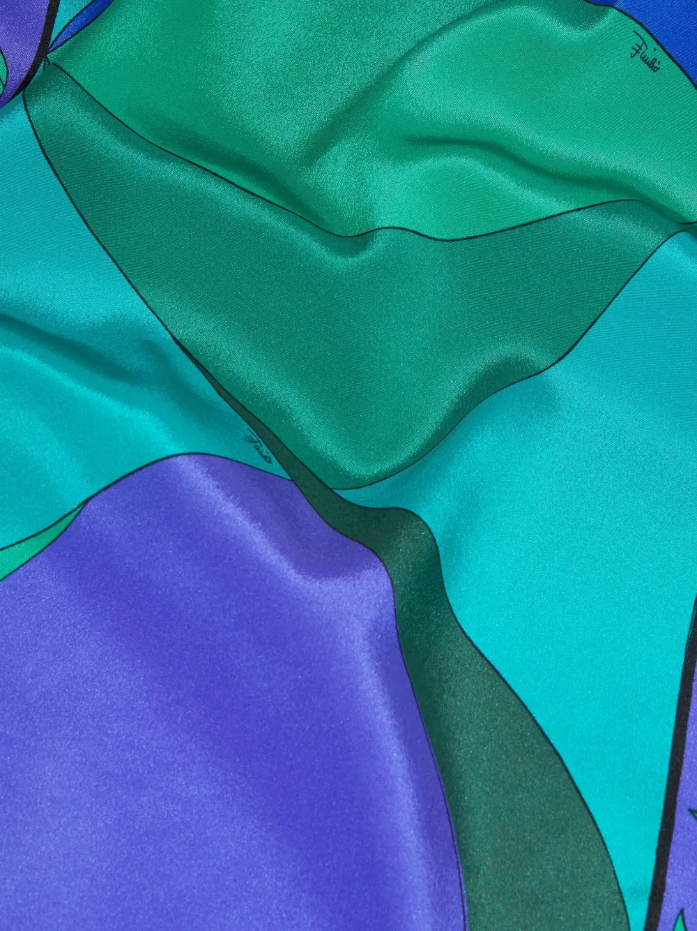 PUCCI PESCI-PRINT SILK SCARF