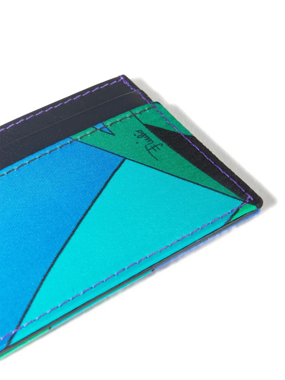 PUCCI Pasjeshouder met Iride-patroon Blauw