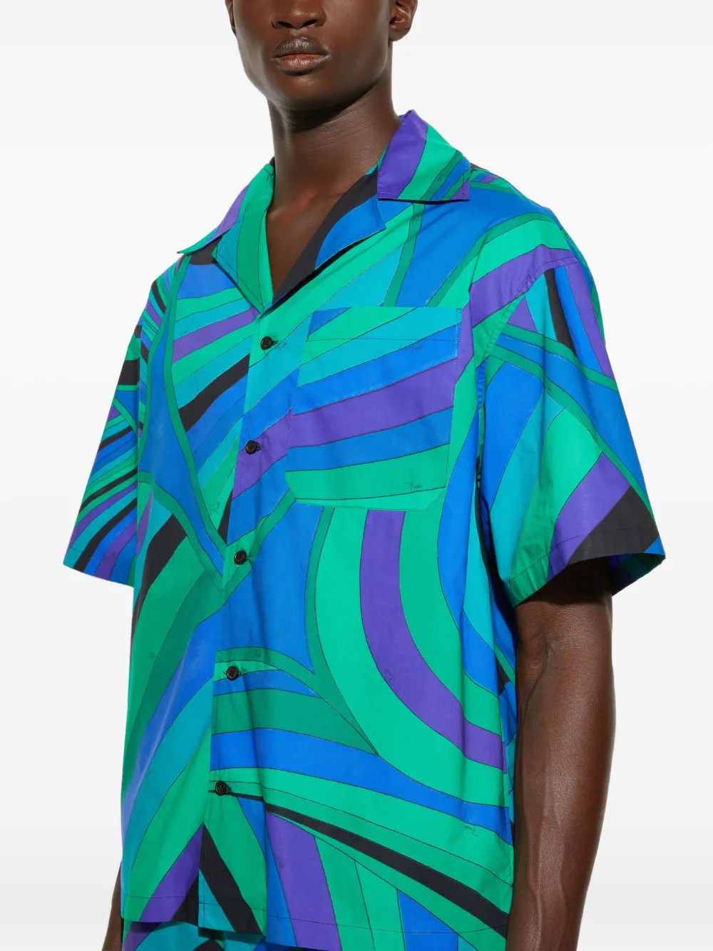 PUCCI T-shirt met print Groen