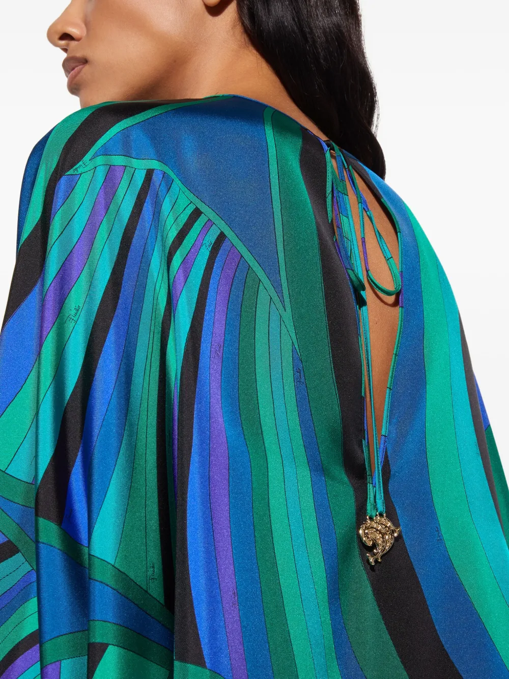 Pucci Swirl-patterned Tunic In Green