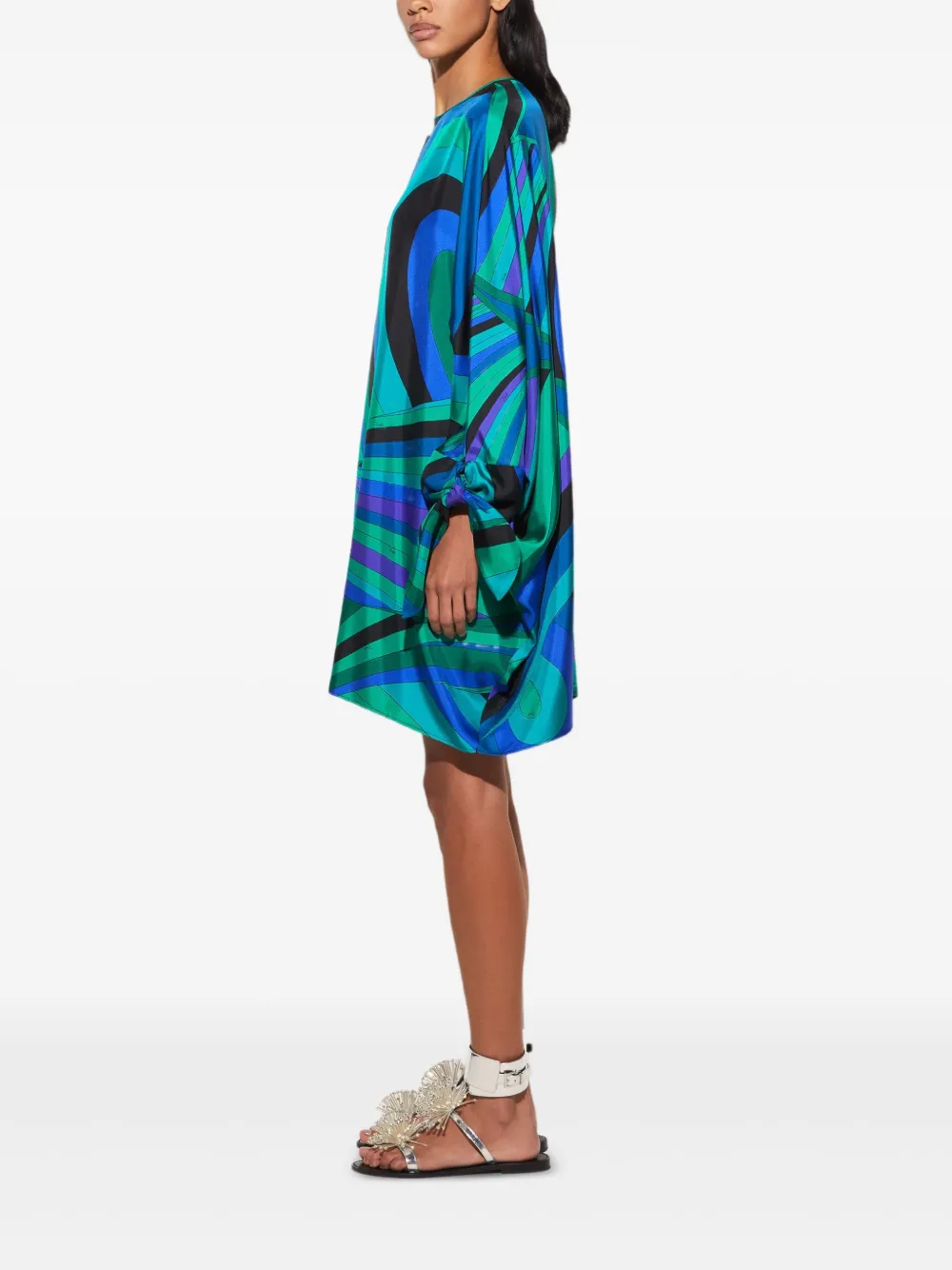 Pucci Swirl-patterned Tunic In Green