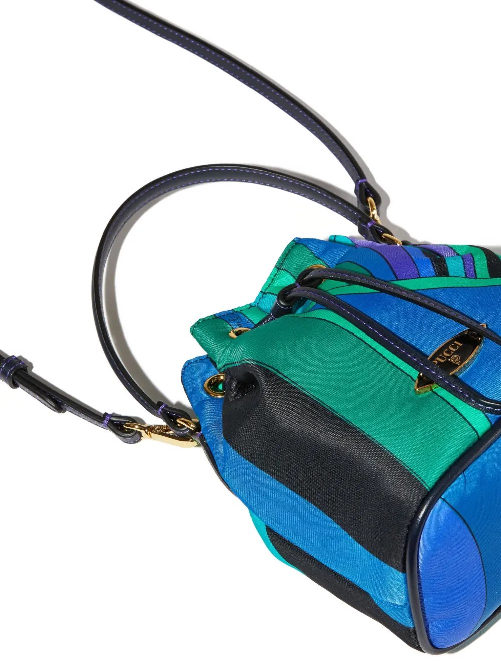 PUCCI Gestreepte bucket-tas Groen