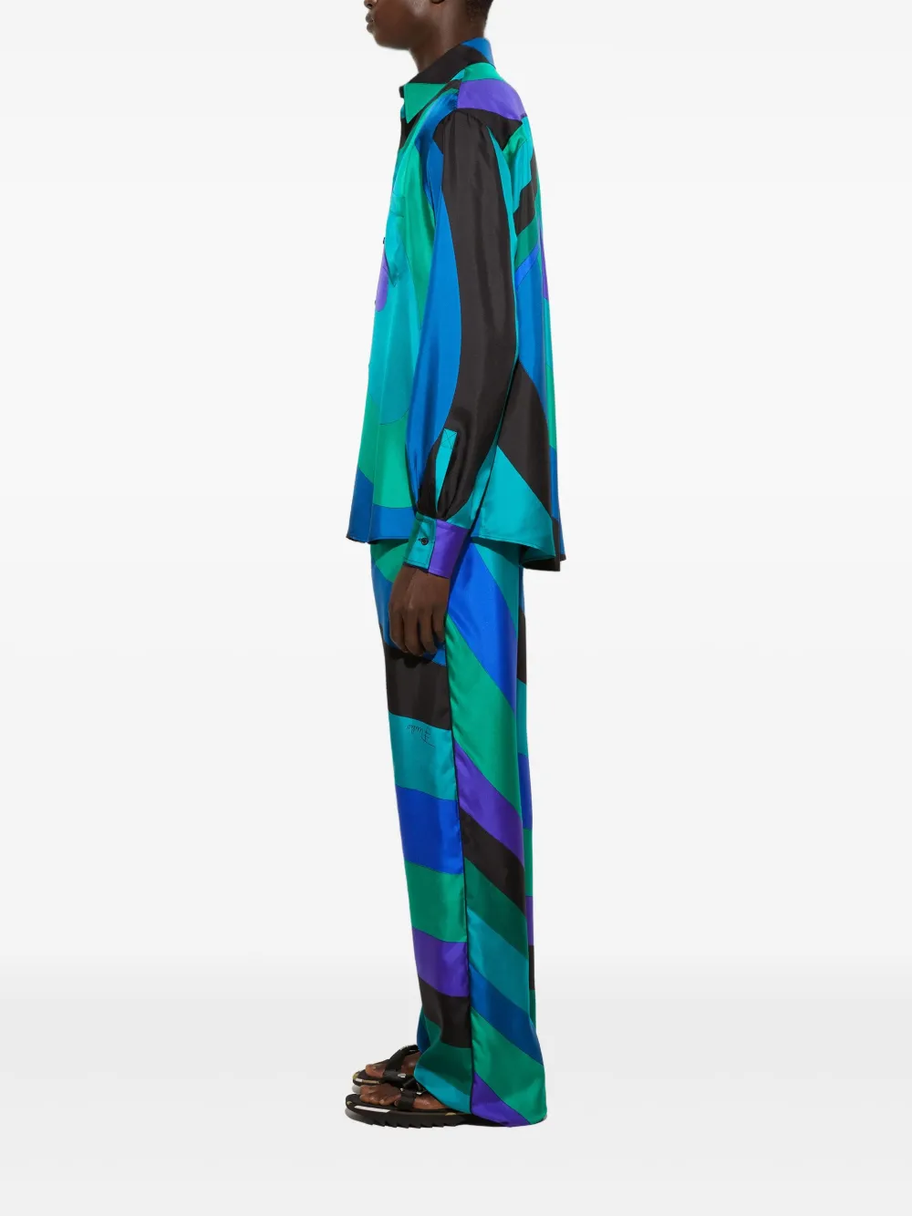 PUCCI shirt met abstracte print Groen