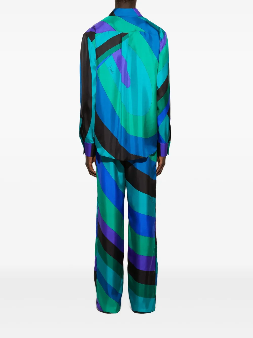 PUCCI shirt met abstracte print Groen