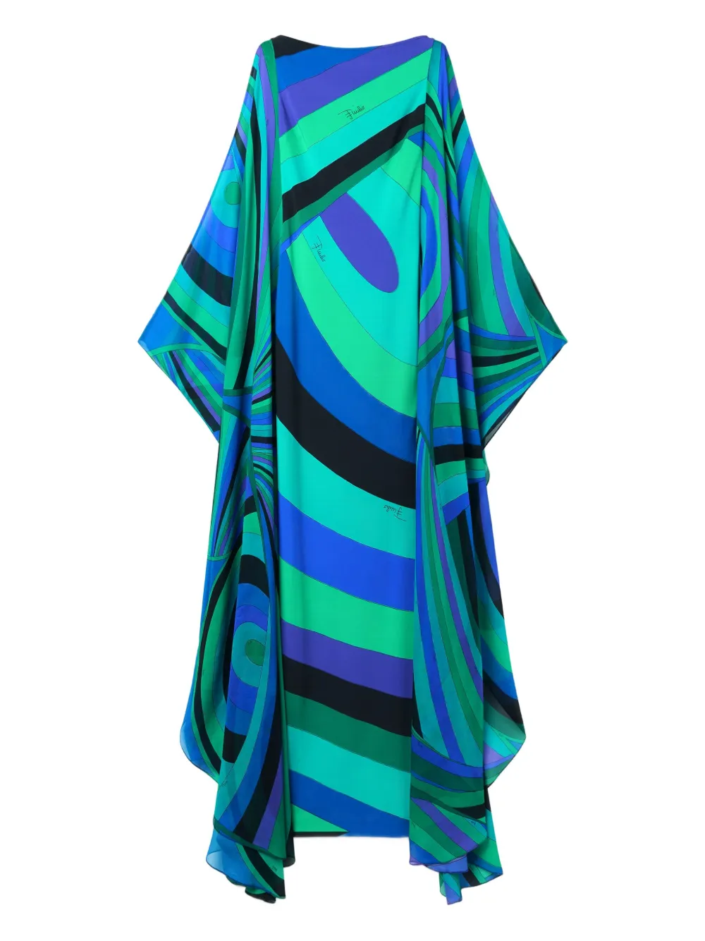 PUCCI Iride-pattern long dress | Green | Image 1