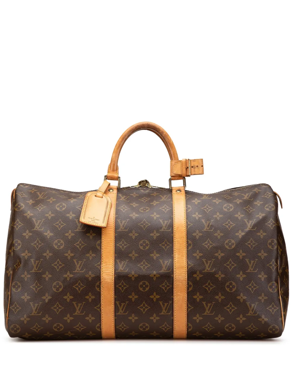 Louis Vuitton Pre-Owned 1992 モノグラム キーポル 50 ボストンバッグ - ブラウン Louis Vuitton Pre-Owned 1992 モノグラム キーポル 50 ボストンバッグ - ブラウン