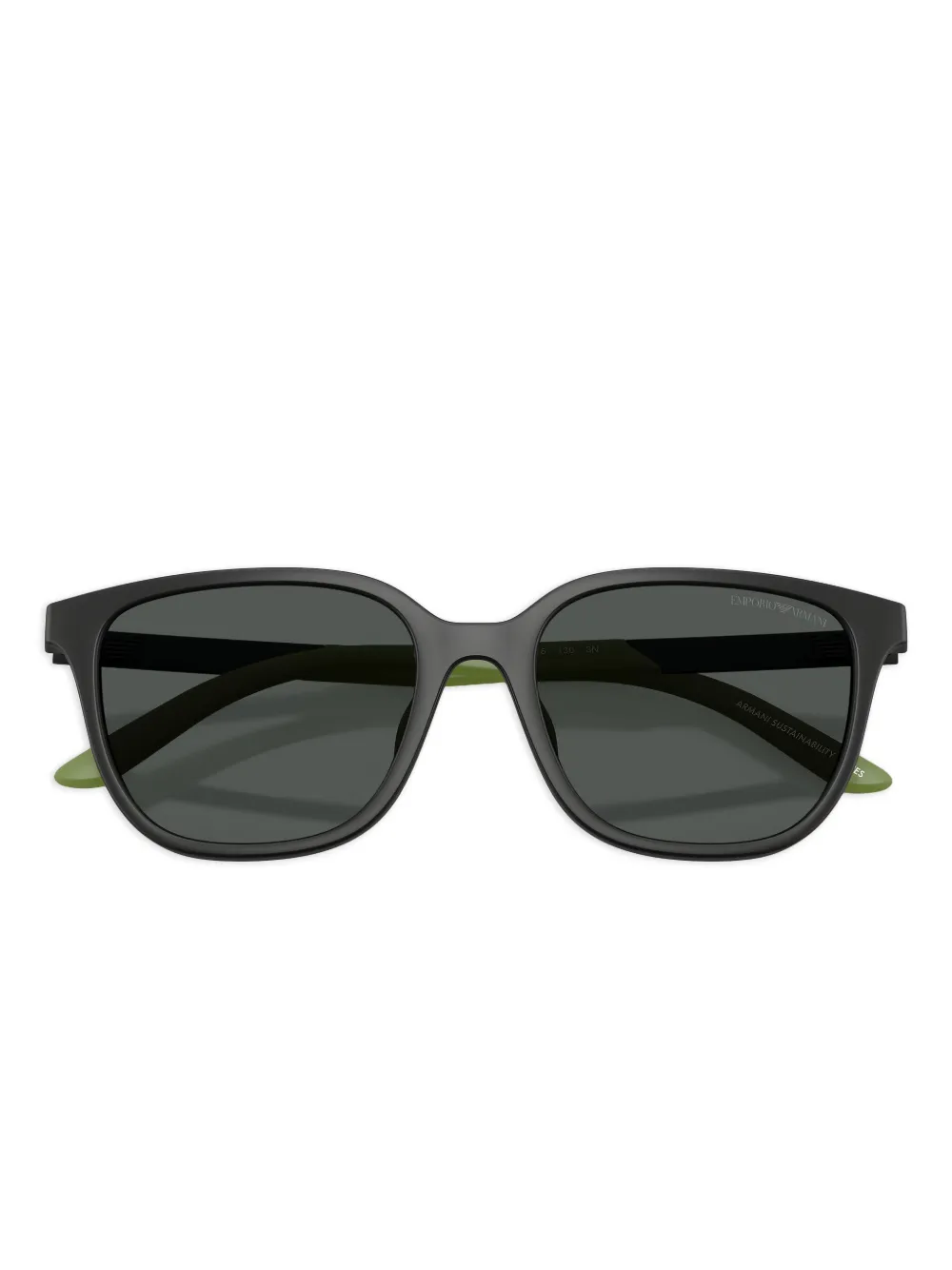 Emporio Armani Zonnebril met vierkant montuur Zwart