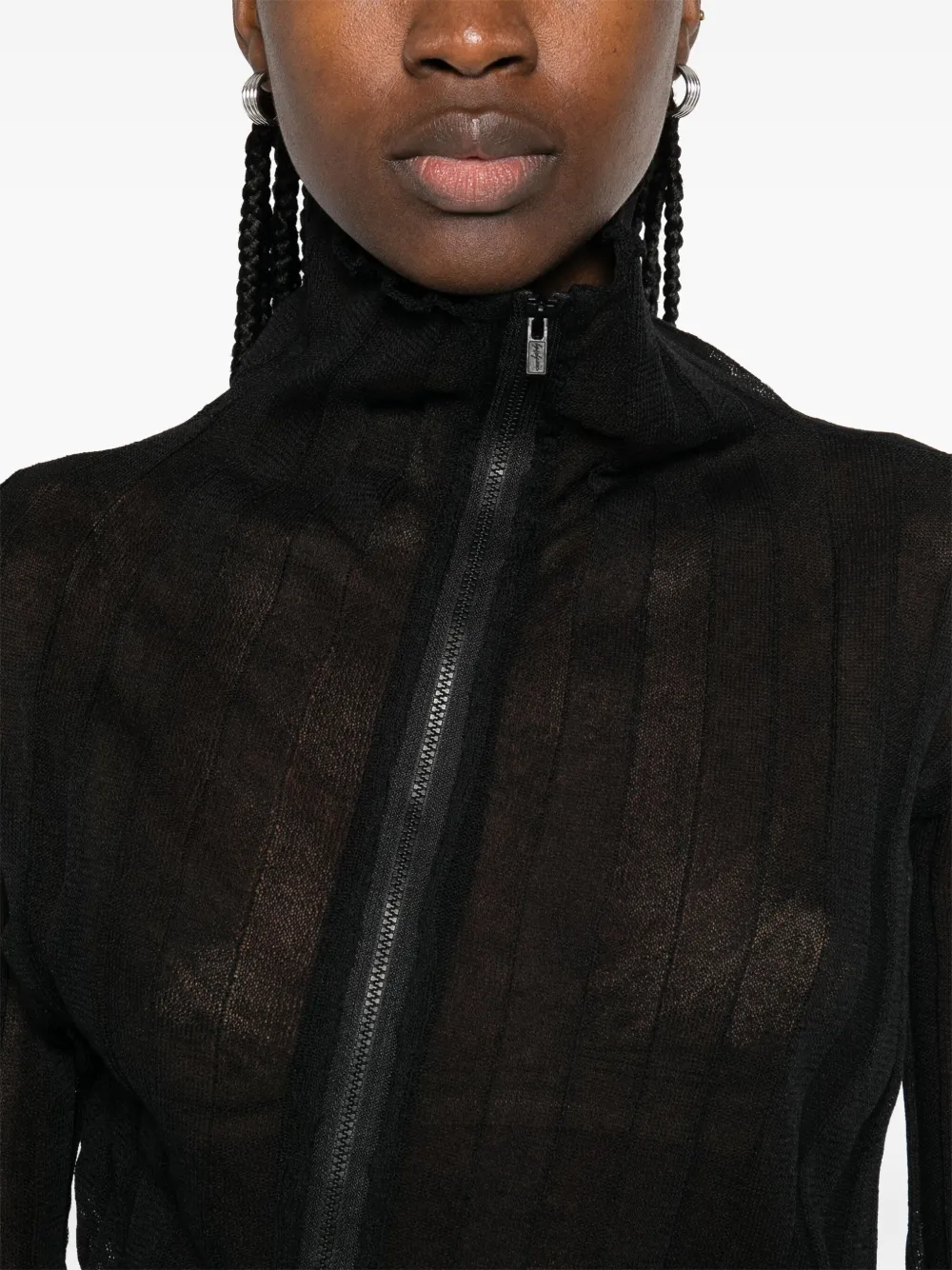 Yohji Yamamoto Asymmetrisch vest Zwart