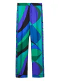 PUCCI Pesci-patterned wide-leg trousers - Green