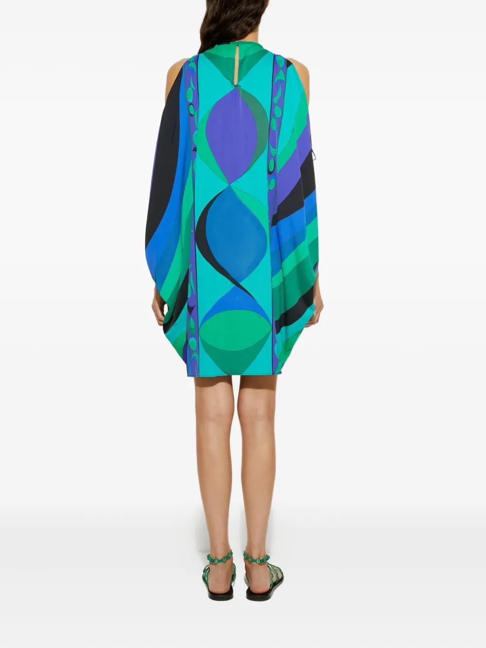 Pucci Pesci Print Maxi Kaftan In Blue
