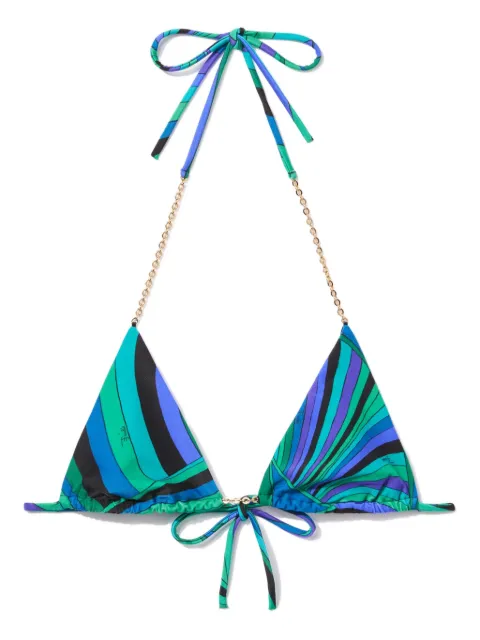 PUCCI Iride-print triangle bikini top