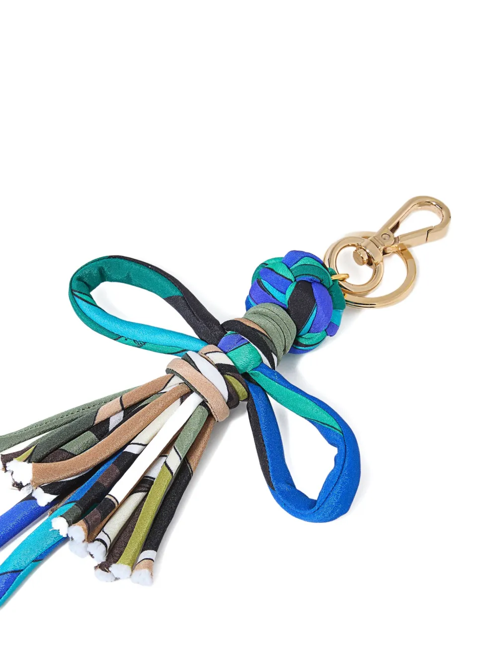 PUCCI Geweven sleutelhanger met Iride-print Groen