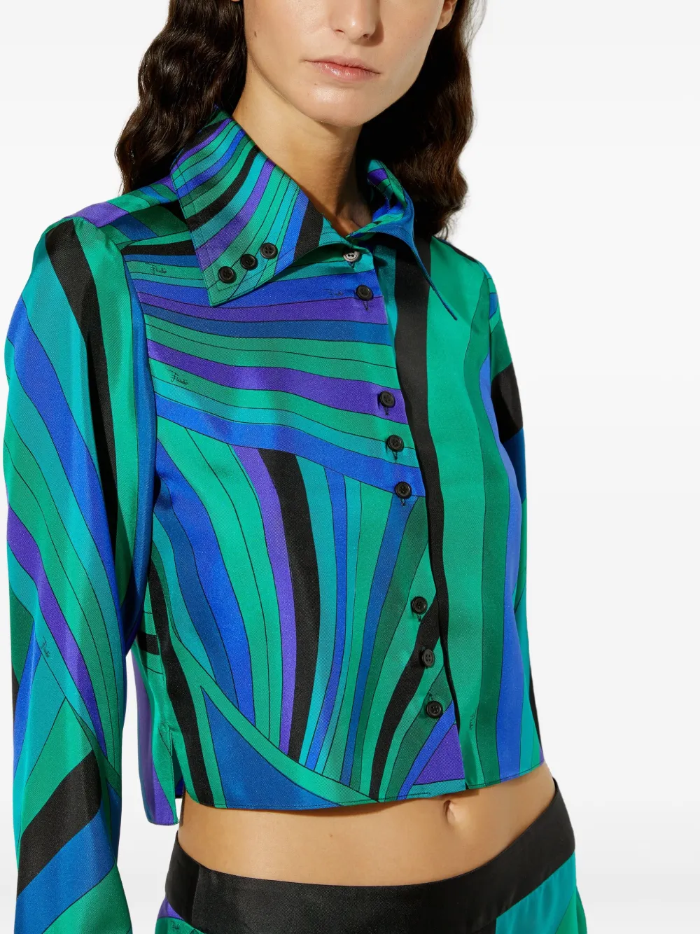 PUCCI Shirt met grafische print Groen