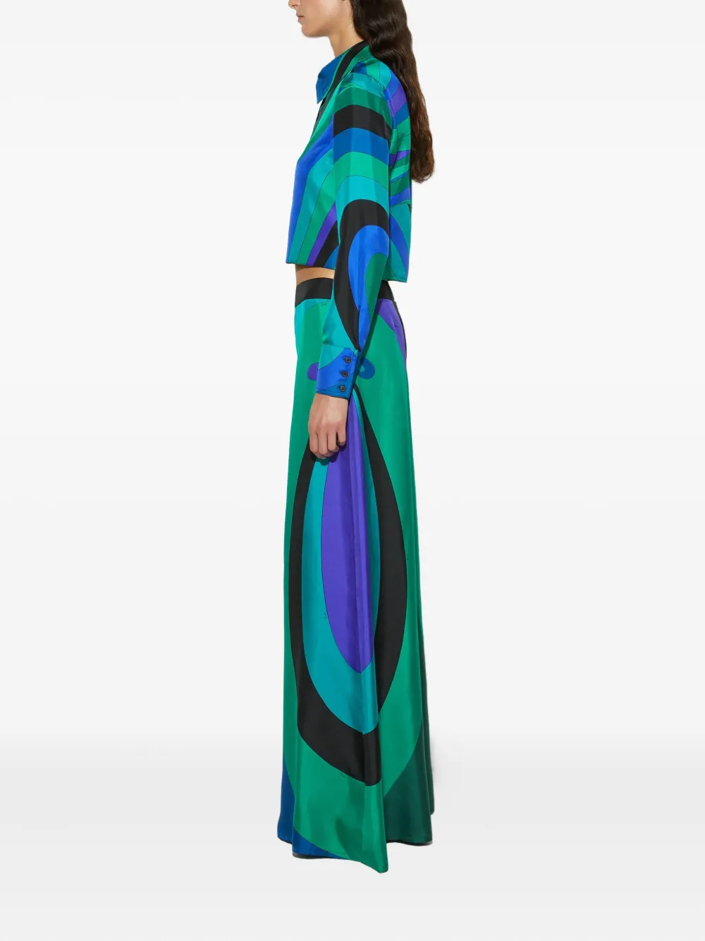 PUCCI Shirt met grafische print Groen