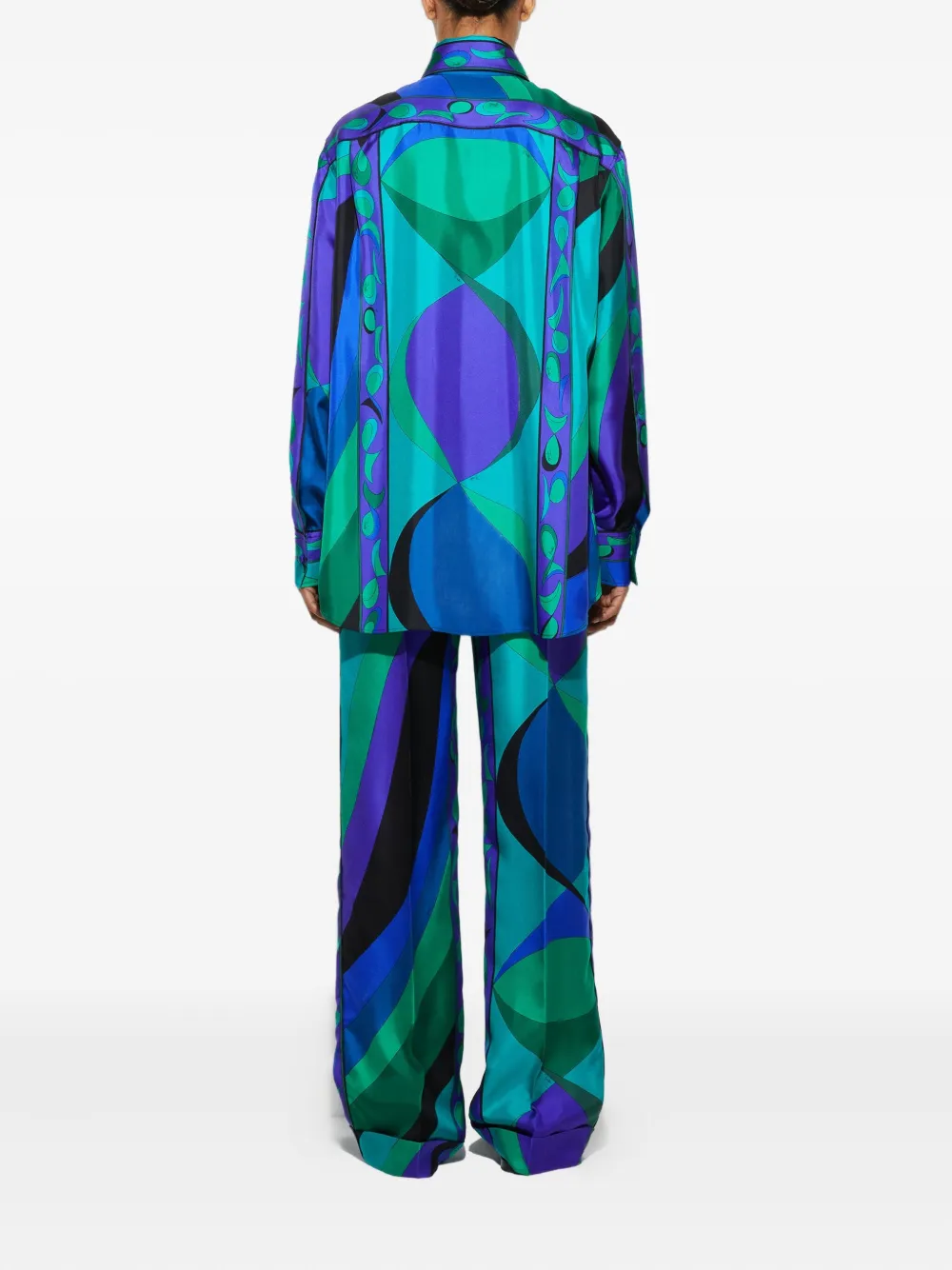 PUCCI Blouse met abstracte print Groen