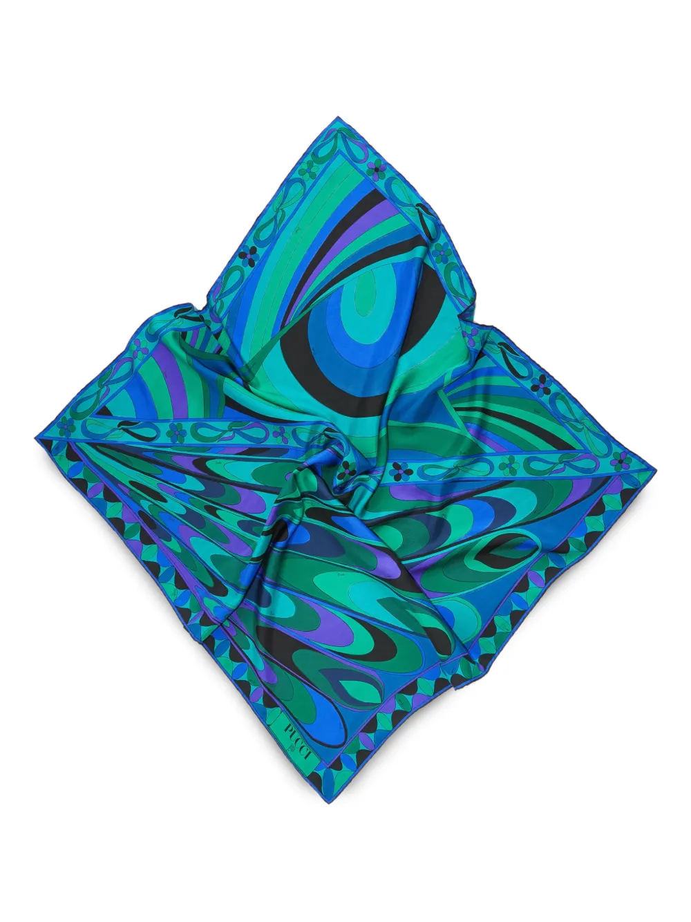 PUCCI geometric-print scarf | Green | Image 1