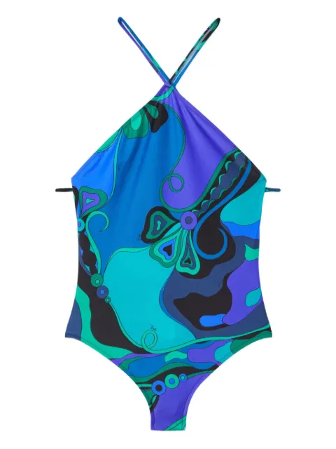PUCCI Orchidee halterneck swimsuit
