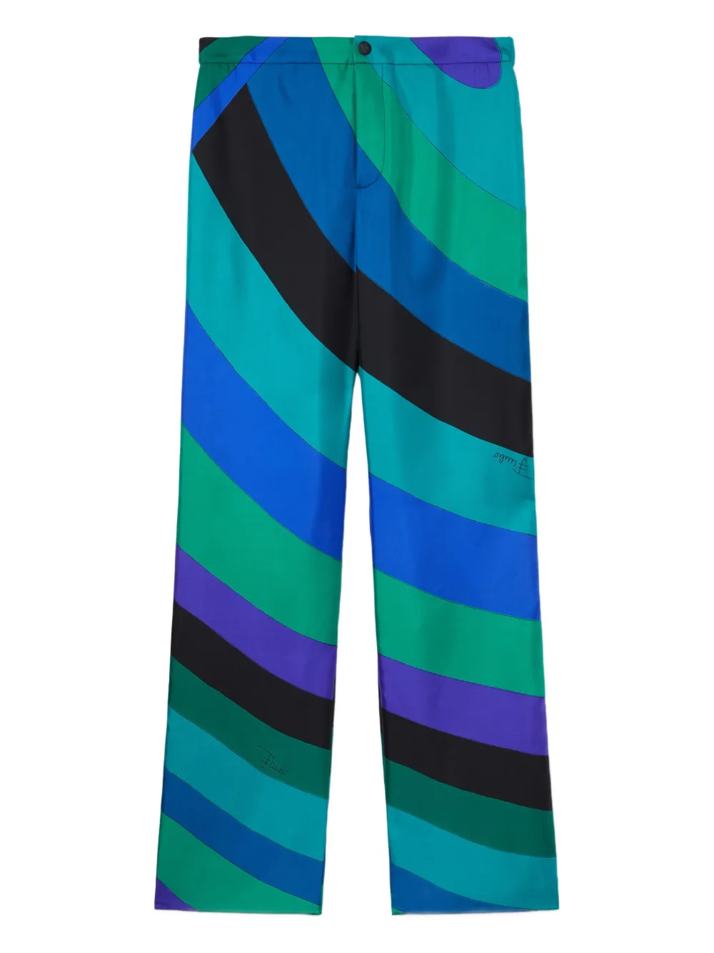 PUCCI Weite Hose mit Iride-Print | Blau | Image 1