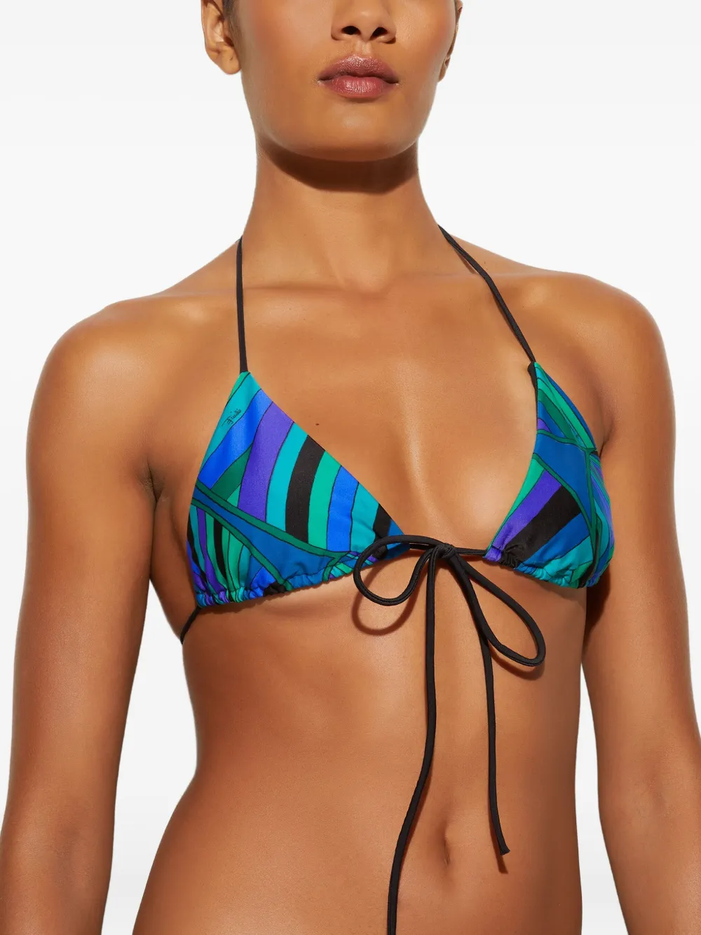 PUCCI Triangel bikini Blauw